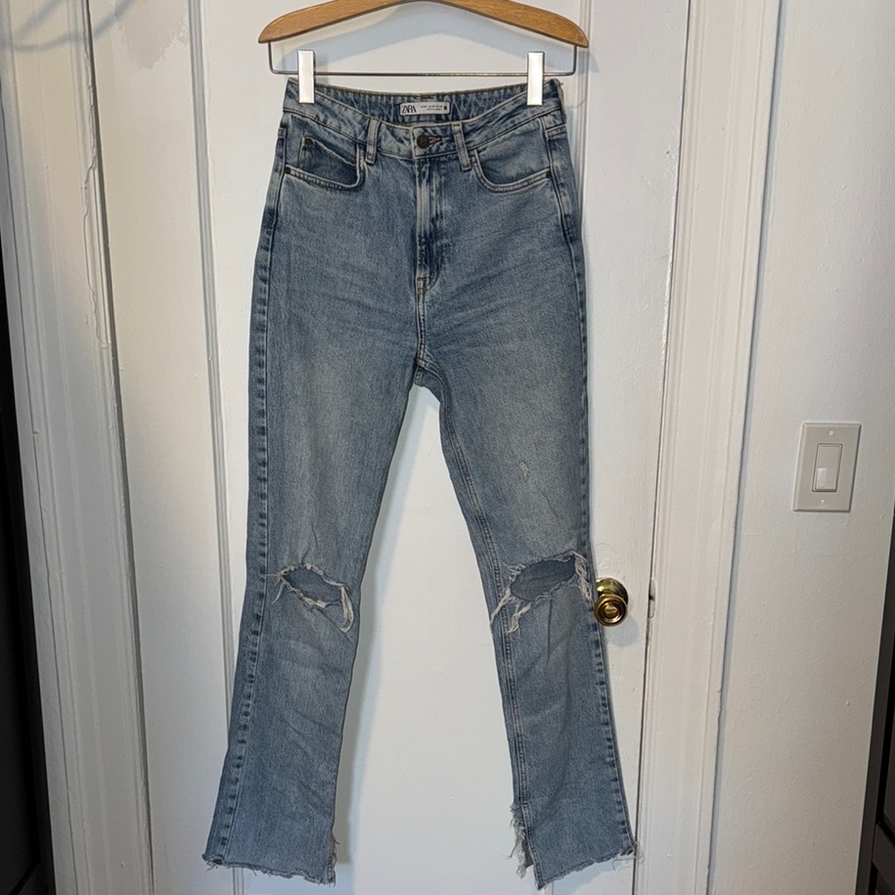 Zara Blue High Rise Jeans